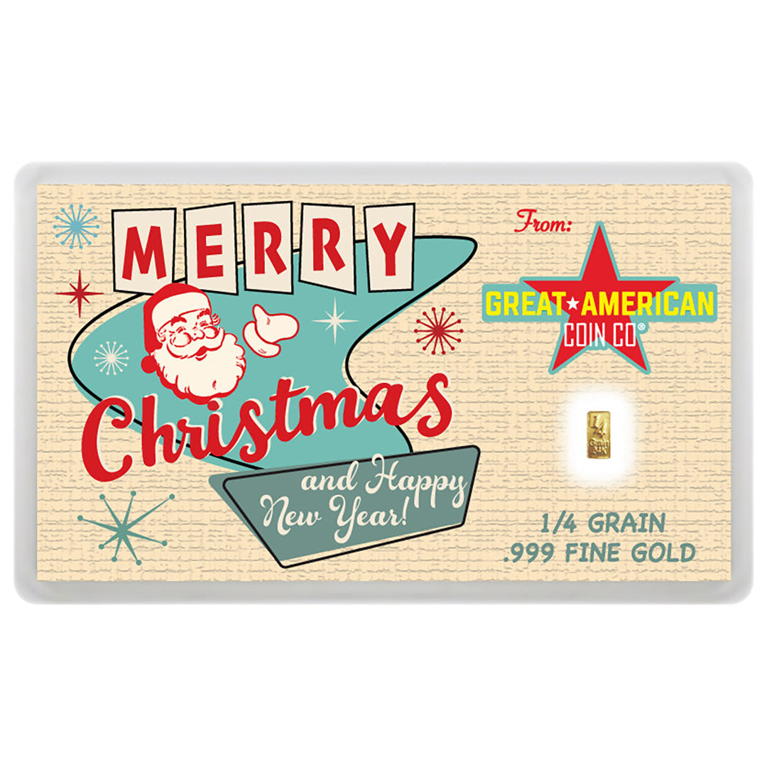 Holiday Fractional Metal Bundle - (4) 1/4 Grain Christmas Assay Cards - 3x .999 Gold + 1x .999 Platinum
