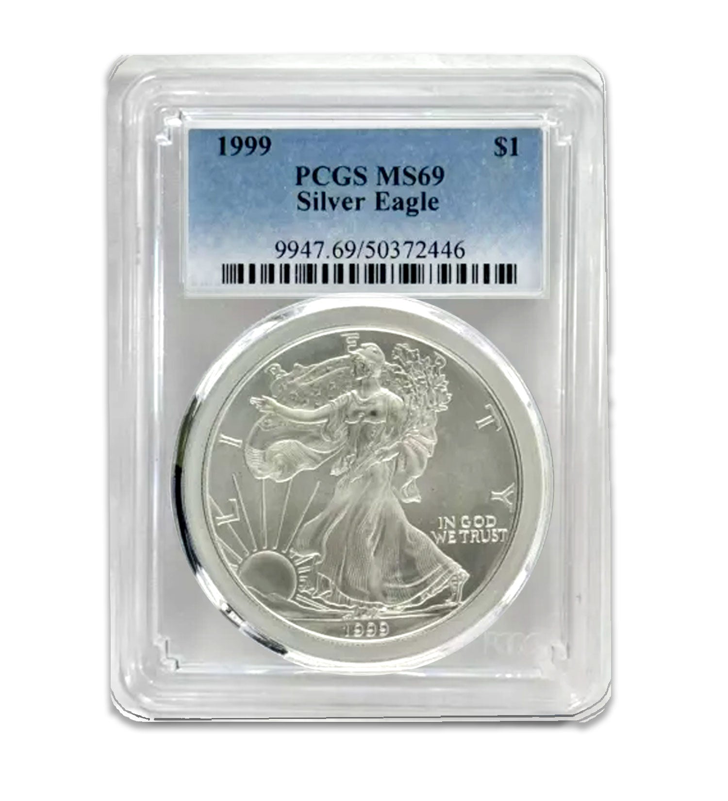 1999 $1 American Silver Eagle MS69 PCGS