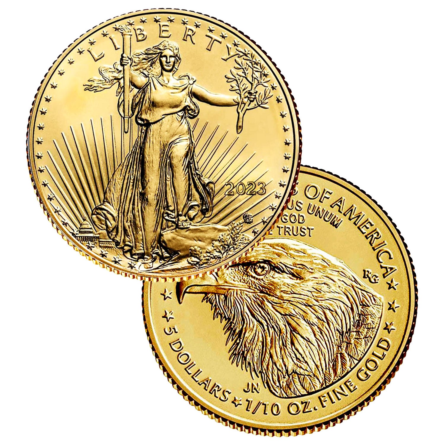 2023 $5 1/10 oz Gold American Eagle BU Brilliant Uncirculated