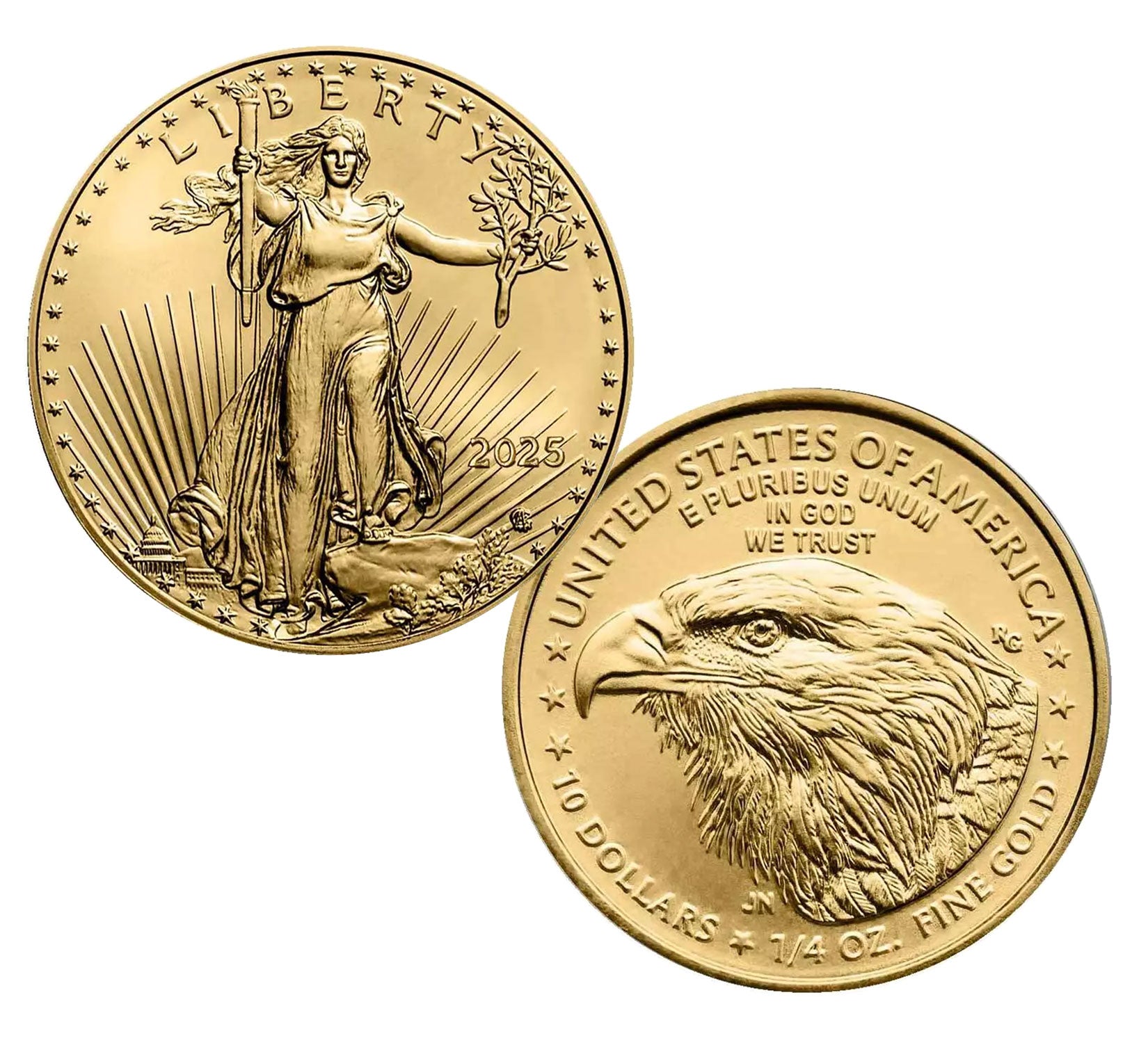 2025 $10 1/4 oz Gold American Eagle BU Brilliant Uncirculated