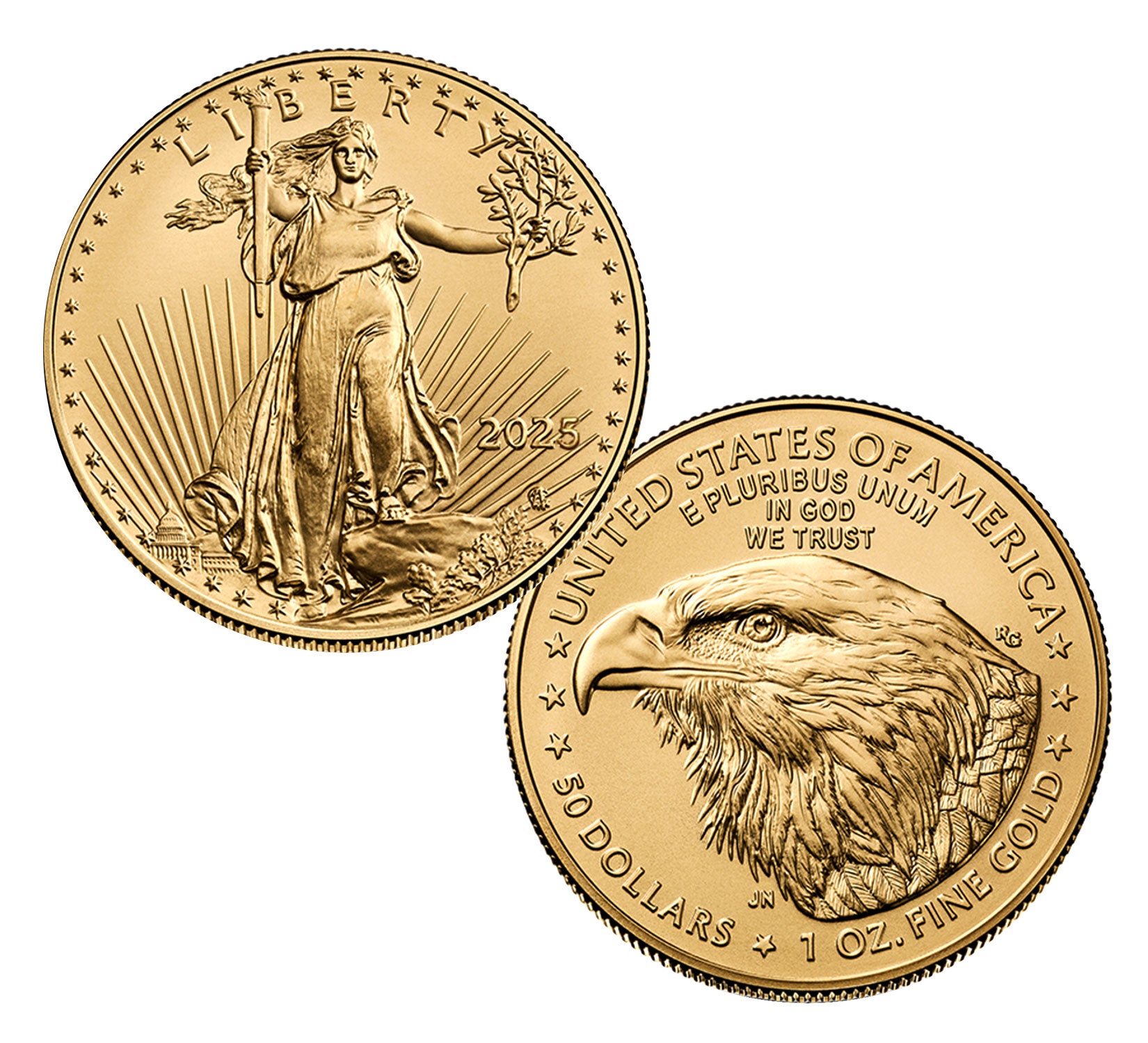 2025 $50 1 oz Gold American Eagle BU Brilliant Uncirculated
