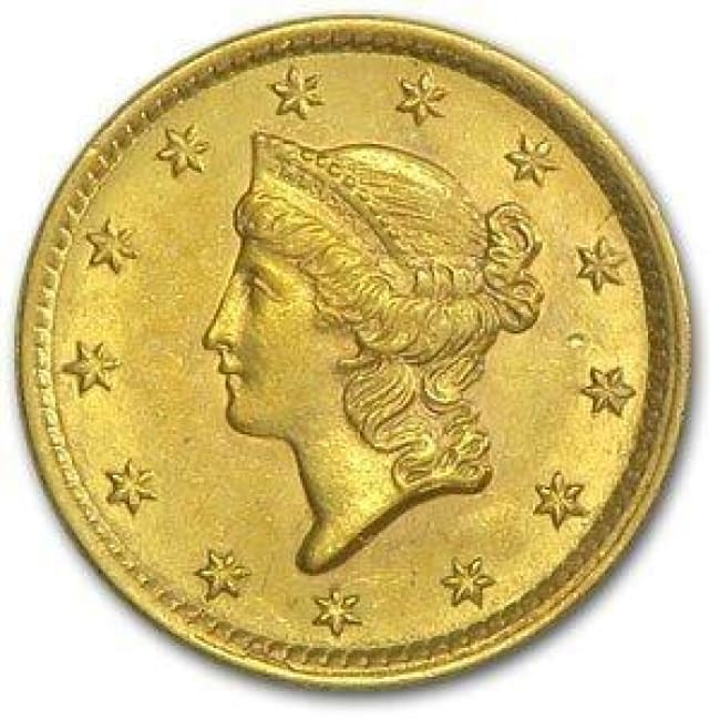 $1.00 Liberty Head Gold Coins (Type 1) - Almost Uncirculated!