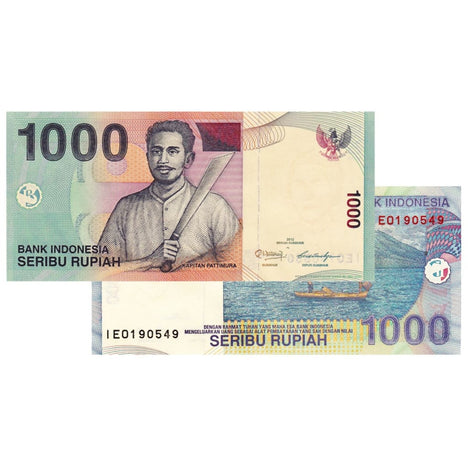 1 000 Indonesian Rupiah Banknotes Dated 2000 or 2013 IDR