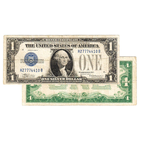 $1 - 1928 Funny Back Blue Seal - Fine