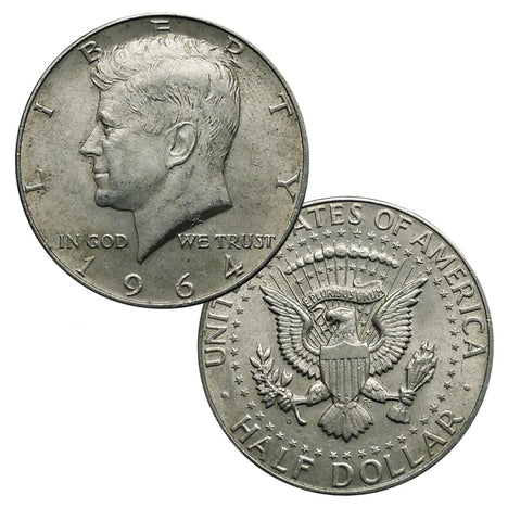 $1 Face - 90% Silver JFK Half Dollars Circulated