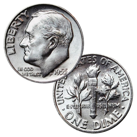 $1 Face - 90% Silver Roosevelt Dimes BU