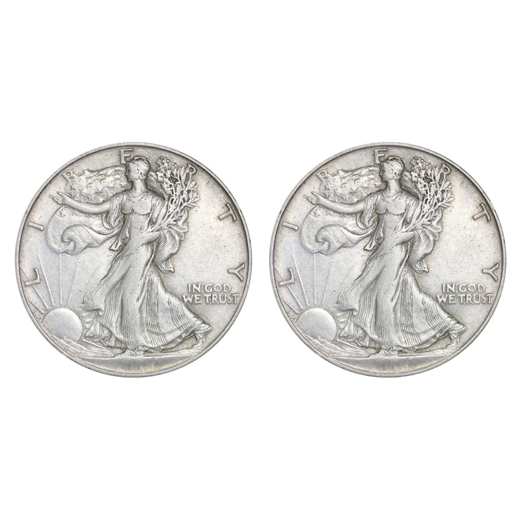 $1 Face - 90% Silver Walking Liberty Half Dollar NO DATE Cull