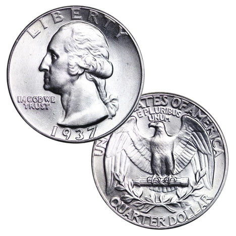 $1 Face - 90% Silver Washington Quarters BU