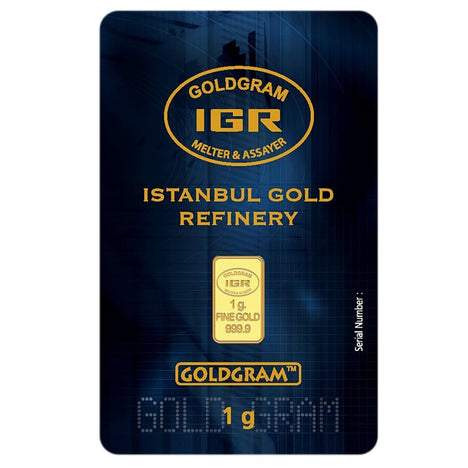 1 Gram .9999 Gold Bar - Istanbul Gold Refinery