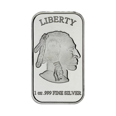 1 Ounce Silvertowne Mint .999 Silver Buffalo Bar