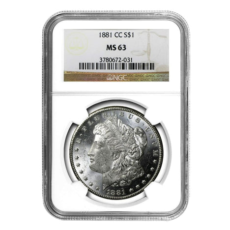 1881-CC Morgan Dollar MS63 NGC
