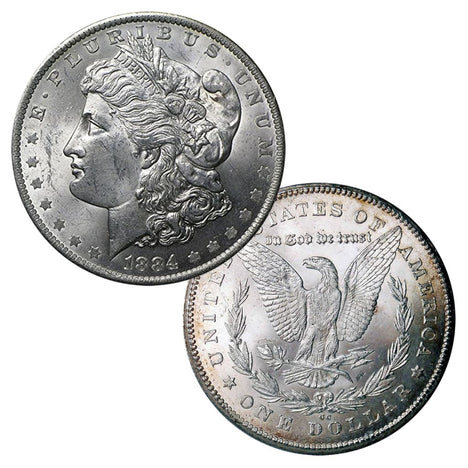 1884 CC Morgan $1 Brilliant Uncirculated 5FS