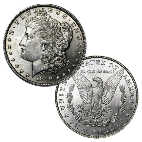 1890 P Morgan Silver Dollar Brilliant Uncirculated
