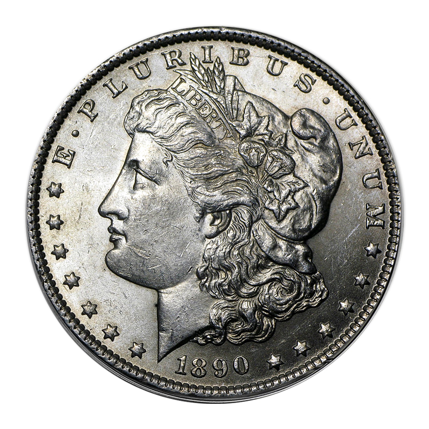 1890 P Morgan Silver Dollar Brilliant Uncirculated