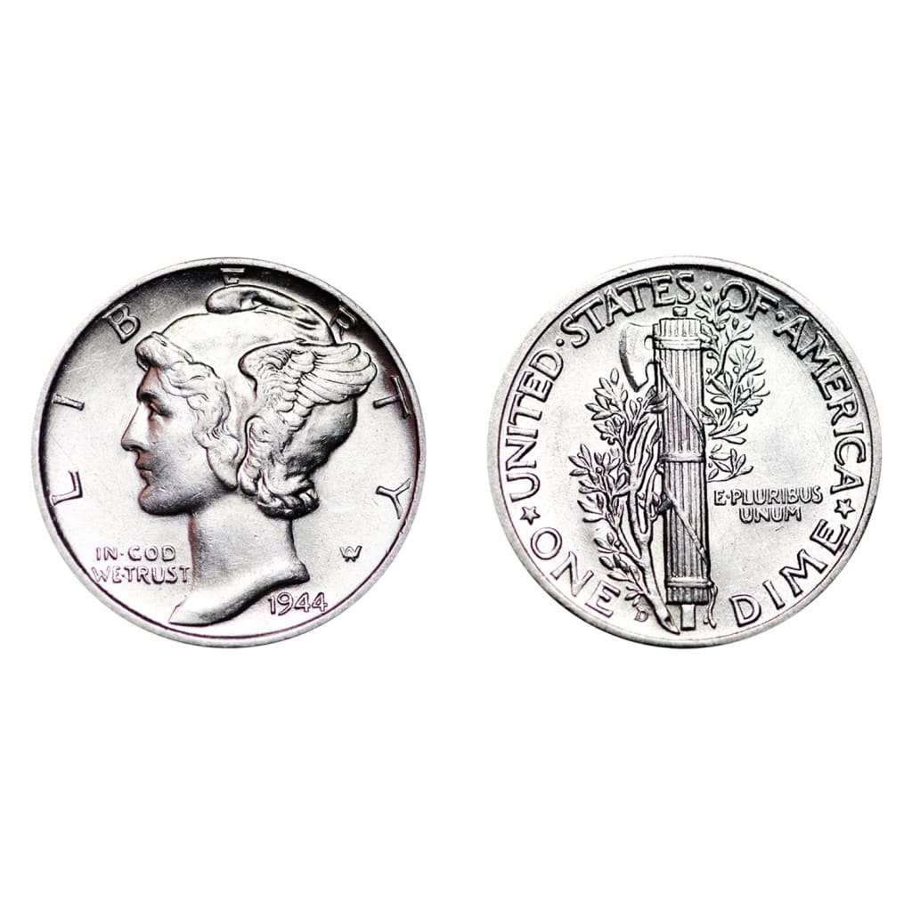 1916 -1945 - 90% Silver Mercury Dimes BU Mixed Dates