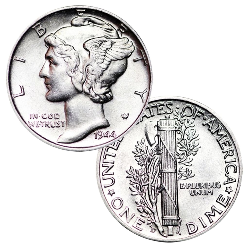 1916 -1945 - 90% Silver Mercury Dimes BU Mixed Dates