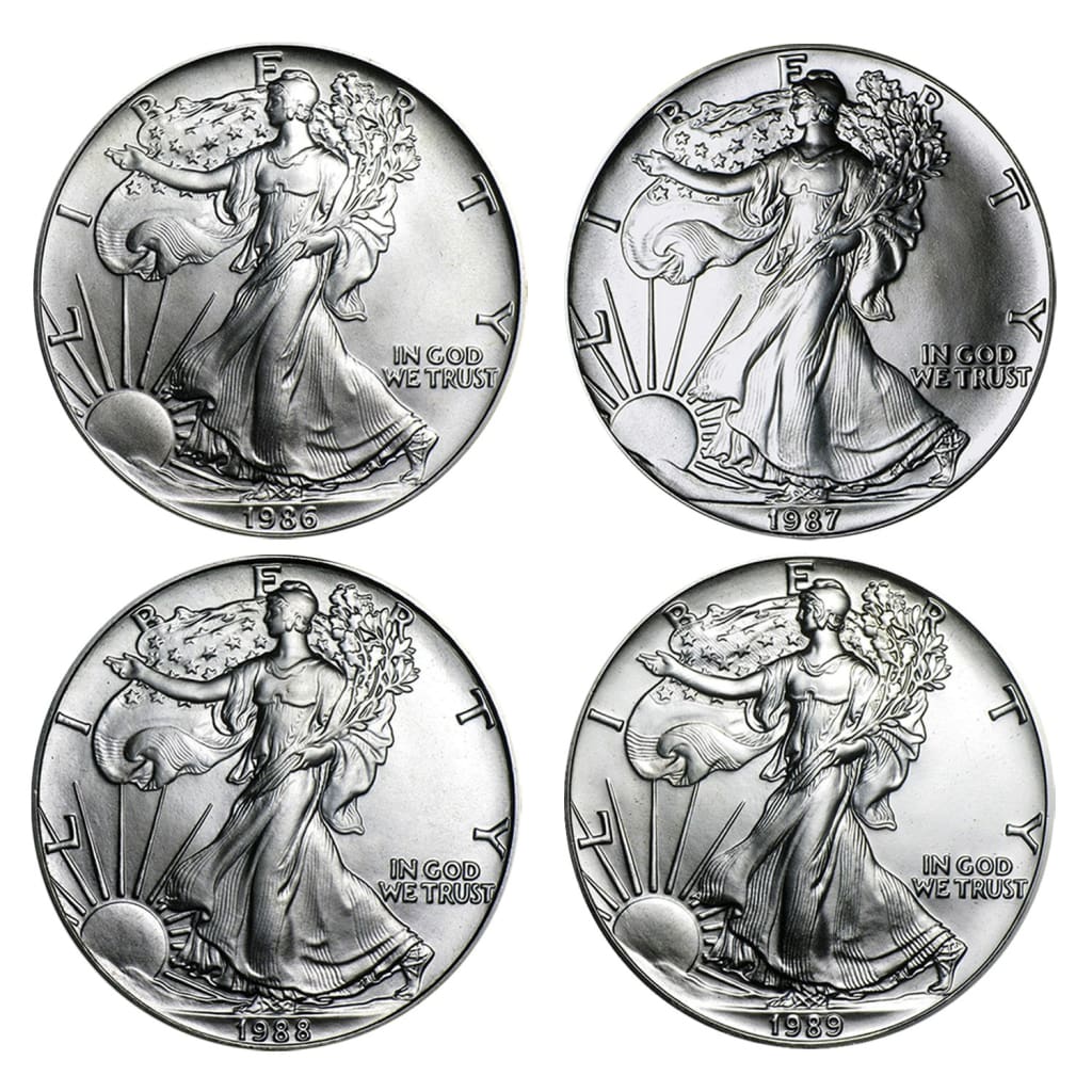 1986-1989 $1 American Silver Eagle Brilliant Uncirculated