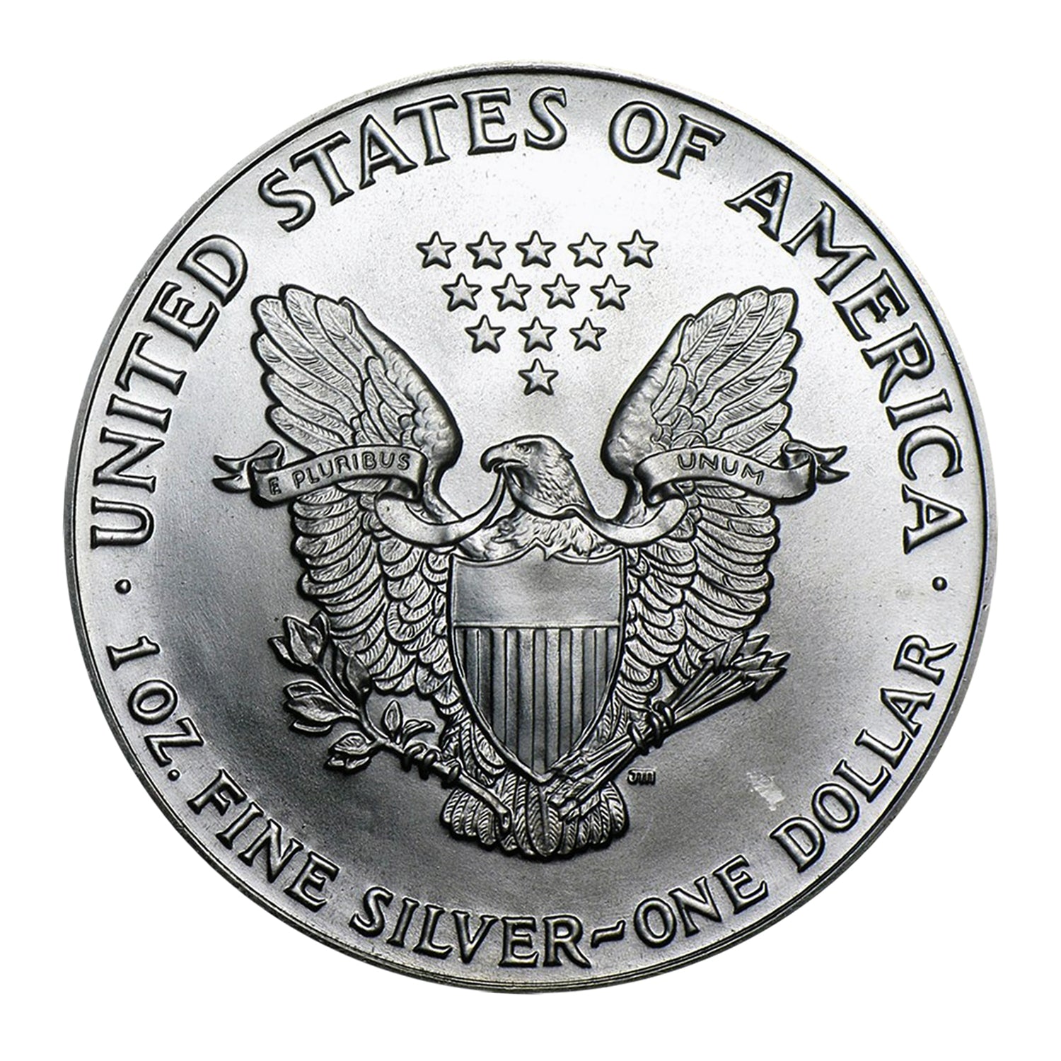 1995 $1 American Silver Eagle MS69 PCGS rev