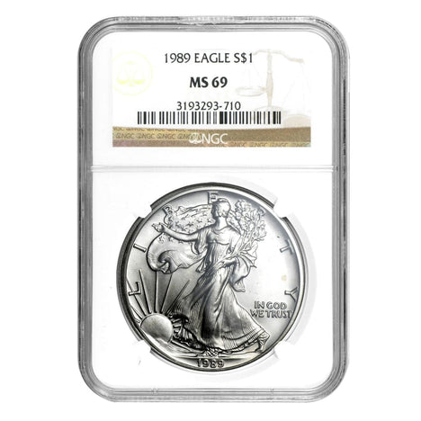 1989 $1 American Silver Eagle MS69 NGC