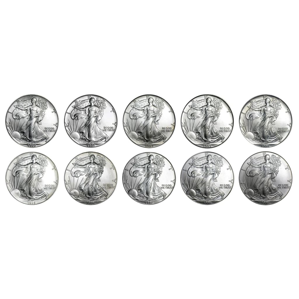 1990-1999 $1 American Silver Eagle Brilliant Uncirculated