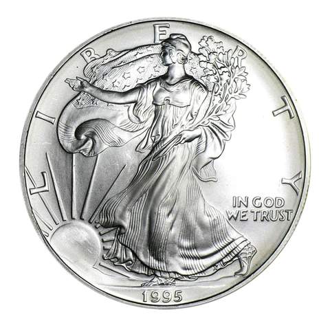 1995 $1 American Silver Eagle MS69 PCGS obv