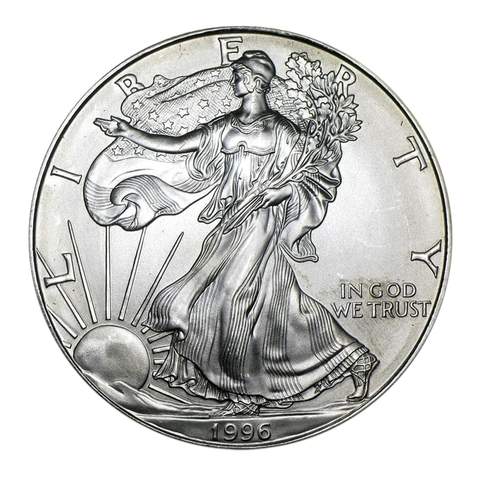 1996 $1 American Silver Eagle MS69 PCGS OBV