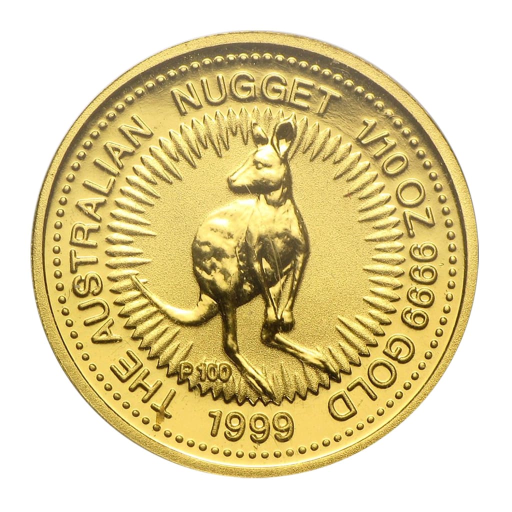1999 1/10 Oz Australian Gold Nugget Kangaroo