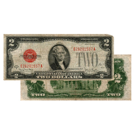 $2 - 1928 Red Seal FRN - Fine