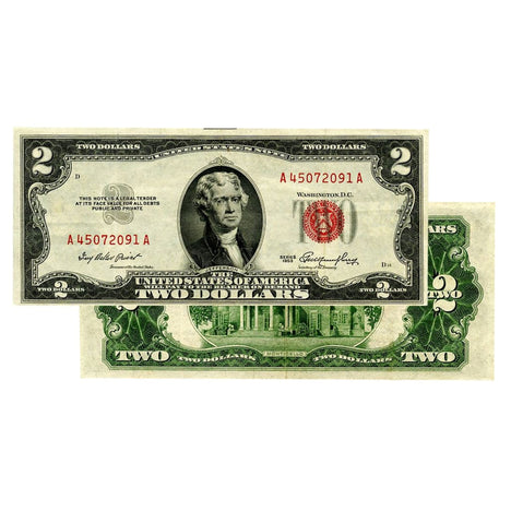 $2 - 1953 Red Seal - Bundle of 100 - About Uncirculated