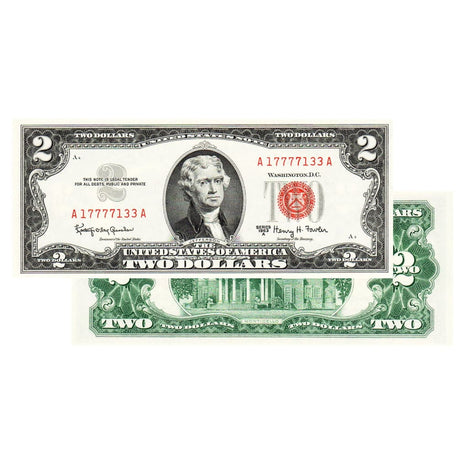 $2 - 1963 Red Seal - Bundle of 100 - Uncirculated