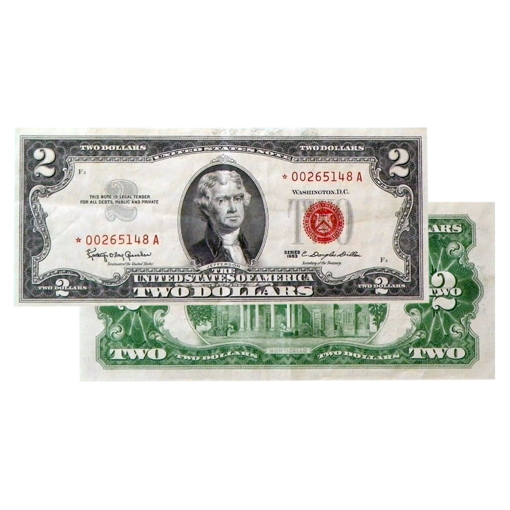 $2 - 1963 Red Seal FRN Star Note - About Uncirculated