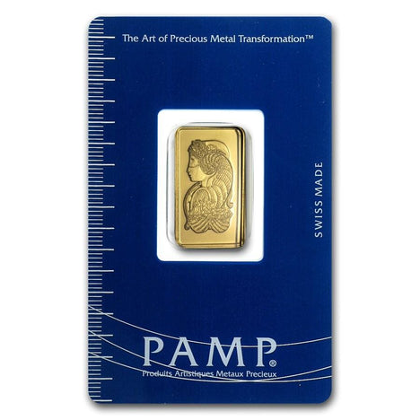 2.5 Gram .9999 Gold Bar - Pamp Suisse Fortuna
