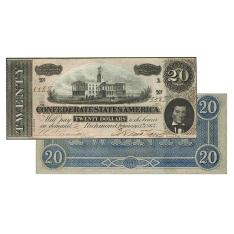 $20 - 1864 Confederate States of America (CSA) Note - Uncirculated