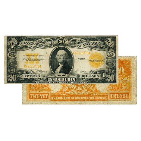 $20 - 1922 Gold Certificate Large Size Note - Very Fine