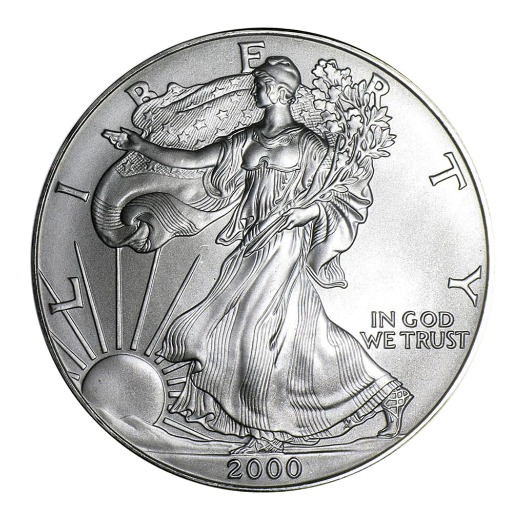 2000 $1 American Silver Eagles BU In US Mint Gift Box