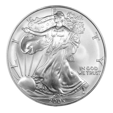 2005 $1 American Silver Eagle MS69 PCGS Obv