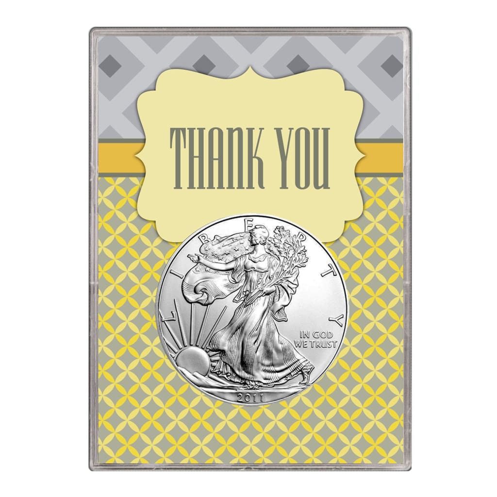 2011 $1 American Silver Eagle Gift Holder Thank You Design