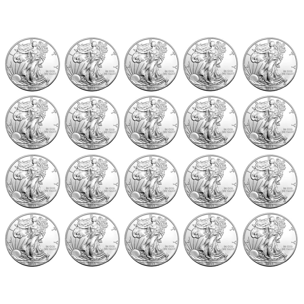 2011 Count of 20 - 2011 American Silver Eagles .999 Silver Brilliant Uncirculated