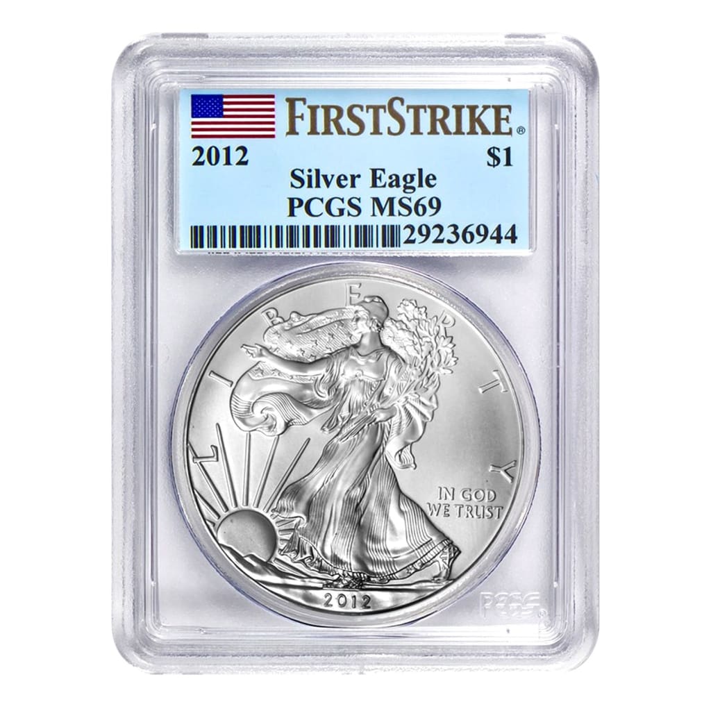 2012 $1 American Silver Eagle MS69 PCGS - First Strike