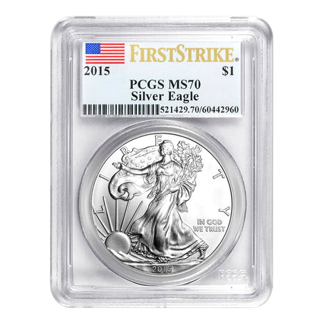 2015 $1 American Silver Eagle MS70 PCGS - First Strike