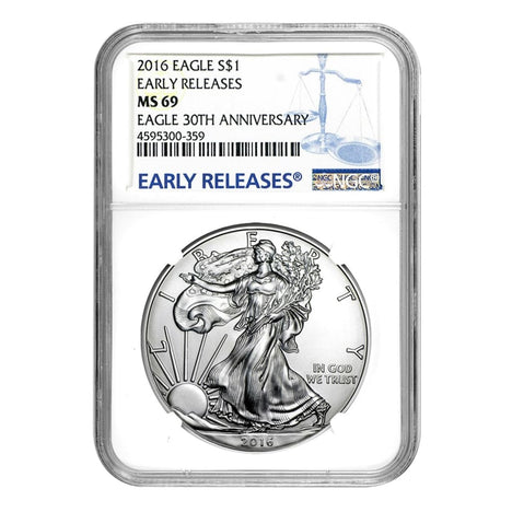 2016 $1 American Silver Eagle MS69 NGC - Early Releases