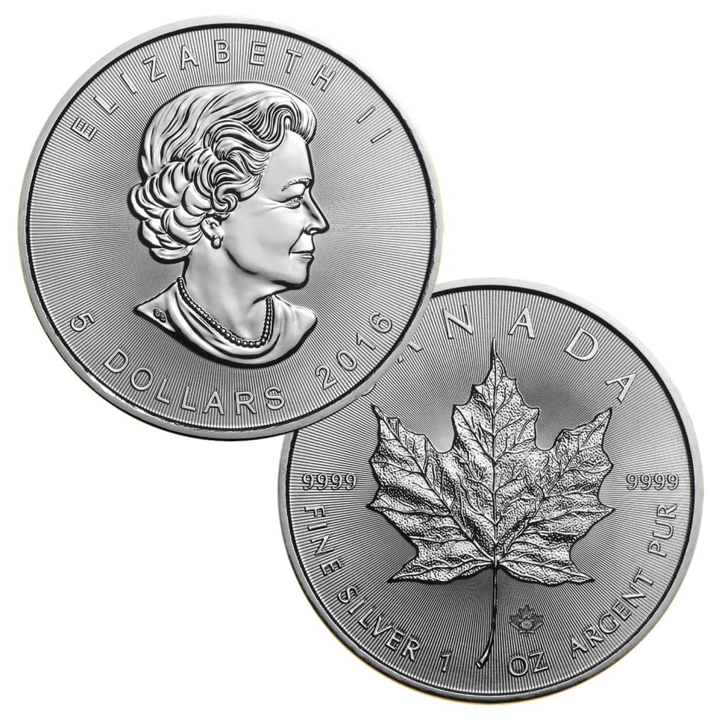 2016 $5 Canadian Maple Leaf - 1 Troy Ounce .9999 Silver BU