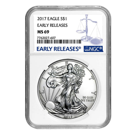 2017 $1 American Silver Eagle MS69 NGC - Early Releases
