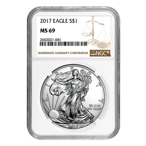 2017 $1 American Silver Eagle MS69 NGC
