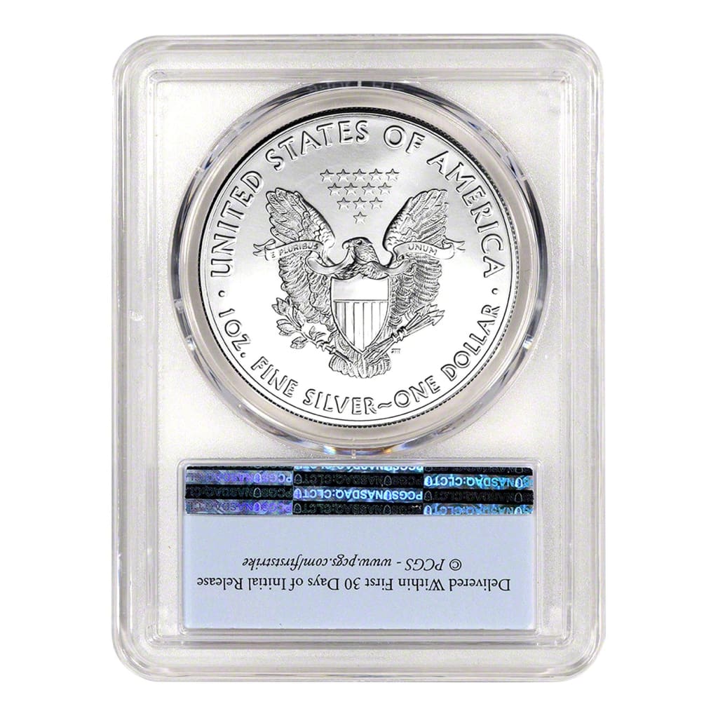 2017 $1 American Silver Eagle MS69 PCGS - First Strike back