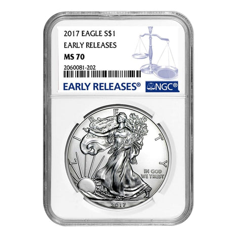2017 $1 American Silver Eagle MS70 NGC - Early Releases