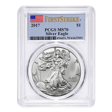 2017 $1 American Silver Eagle MS70 PCGS - First Strike