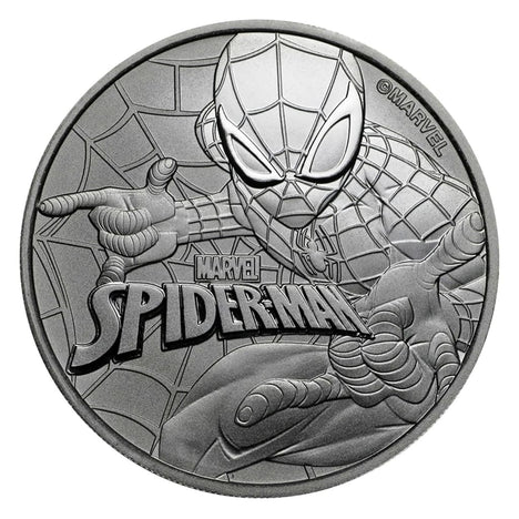 2017 $1 Tuvalu 1 oz .999 Silver Marvel Series Spiderman BU