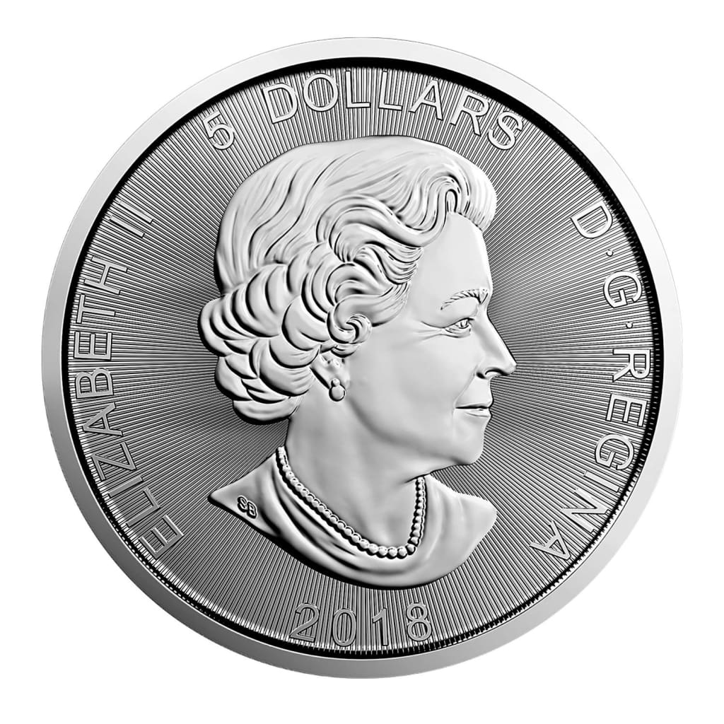 2018 1 Oz .9999 Silver Royal $5 Canadian Mint Wolf (Predator)