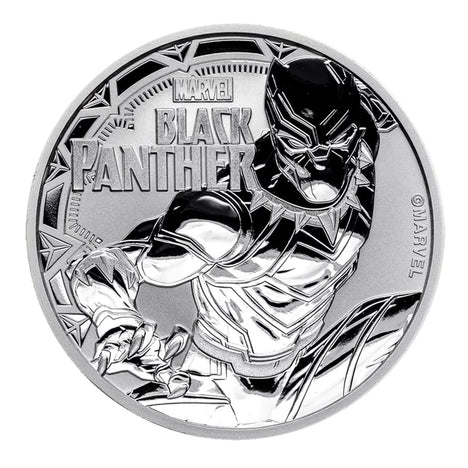 2018 $1 Tuvalu 1 oz .999 Silver Marvel Series Black Panther BU
